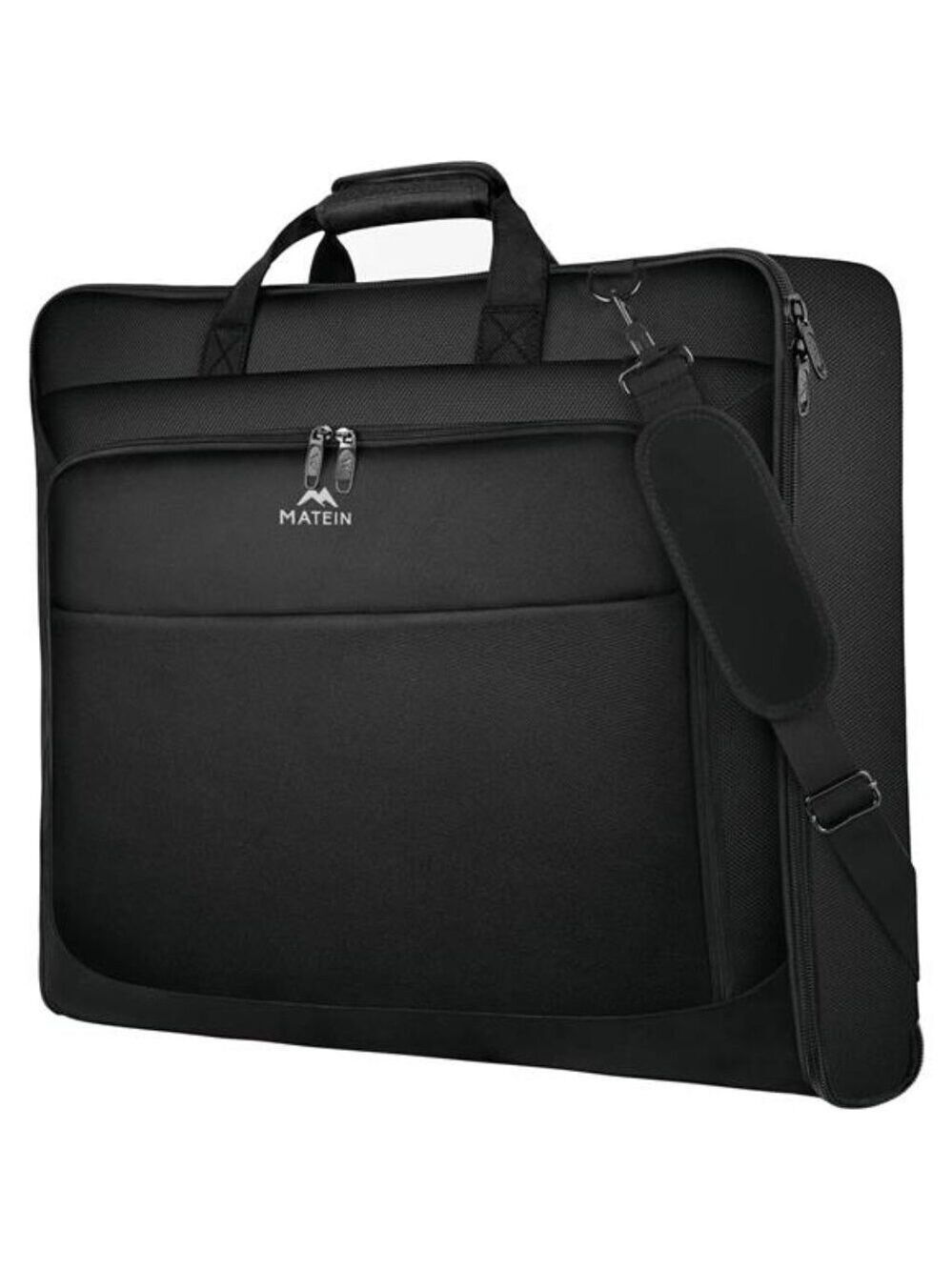 Travel Garment Bag Suit Carrier Hanging Foldable Wrinkle Free Luggage Bag Black